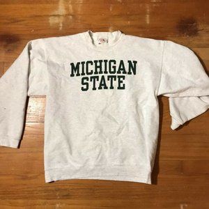 Vtg 80s MSU Michigan State University Spartans Swe
